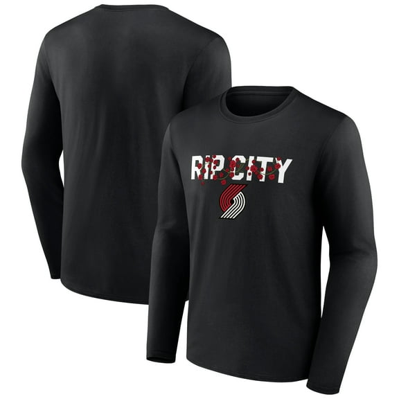 Men's Black Portland Trail Blazers Tip-Off Long Sleeve T-Shirt