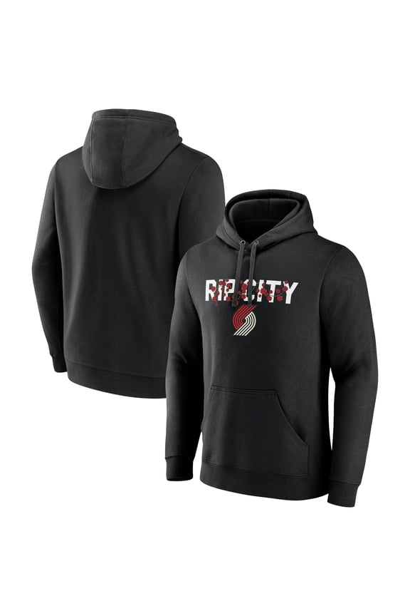 Men's Black Portland Trail Blazers Tip-Off Pullover Hoodie