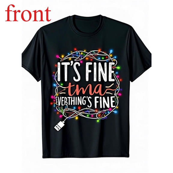 Men's Black Print Tshirt Graphic Tees Shirts Christmas Most Likely To Nap Design Casual Tops S-5XL