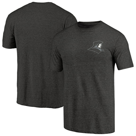 Men's Black Providence Friars Left Chest Distressed Logo Tri-Blend T-Shirt