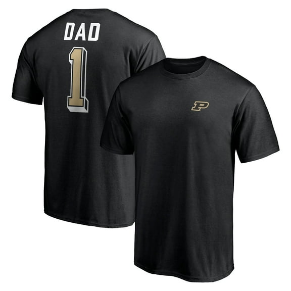 Men's Black Purdue Boilermakers Number One Dad T-Shirt