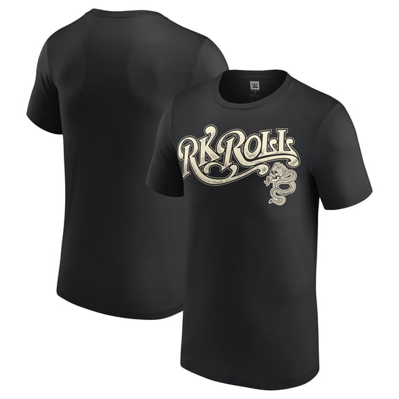 Men's Black Randy Orton & Jelly Roll RK-Roll Text T-Shirt