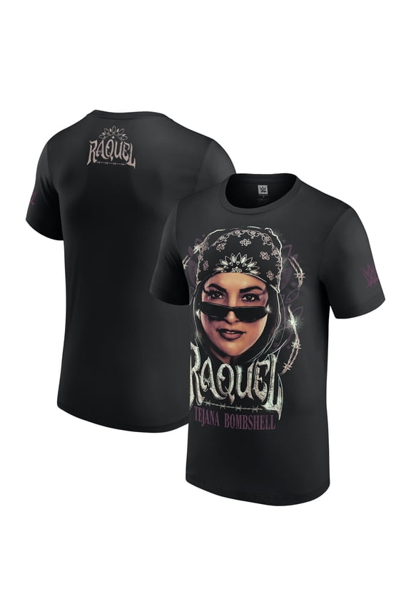 Men's Black Raquel Rodriguez Portrait T-Shirt