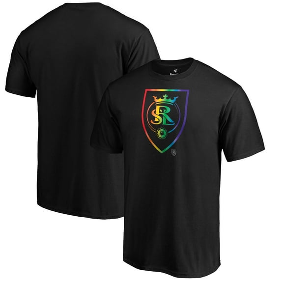 Men's Black Real Salt Lake Logo Pride T-Shirt