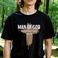 thumbnail image 1 of Men's Black Religious T-Shirt - for Man of God Husband Dad Papa Christian Apparel - Heavyweight 180gsm Cotton Crew Neck Tee - Father's Day, Pastor Gift - All-Season Casual Church & Everyday Shirt -, 1 of 7