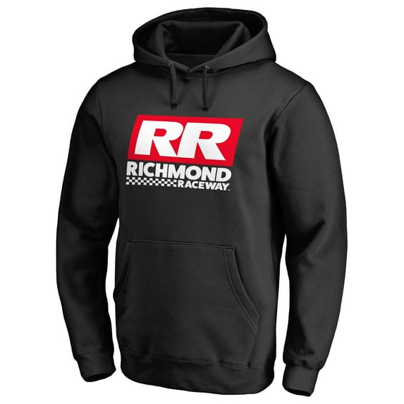 Men's Black Richmond Raceway Stacked Logo Pullover Hoodie