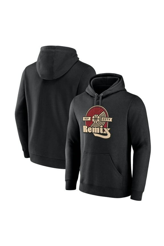 Men's Black Rip City Remix Primary Logo Pullover Hoodie