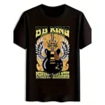 thumbnail image 1 of Men's Black Rock Band Graphic T-Shirt - KING & Korn Monarch Crown Guitar Print, 100% Polyester Lightweight 180gsm,, 1 of 4