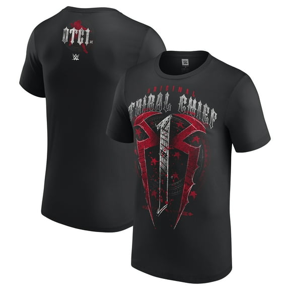 Men's Black Roman Reigns OTC1 Tribal Chief T-Shirt
