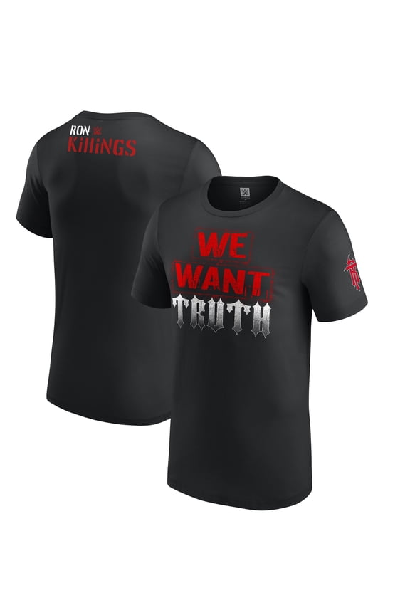 Men's Black Ron Killings/R-Truth We Want Truth T-Shirt