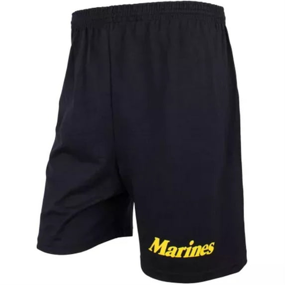 Men's Black Running Short - Yellow Marines 3xl
