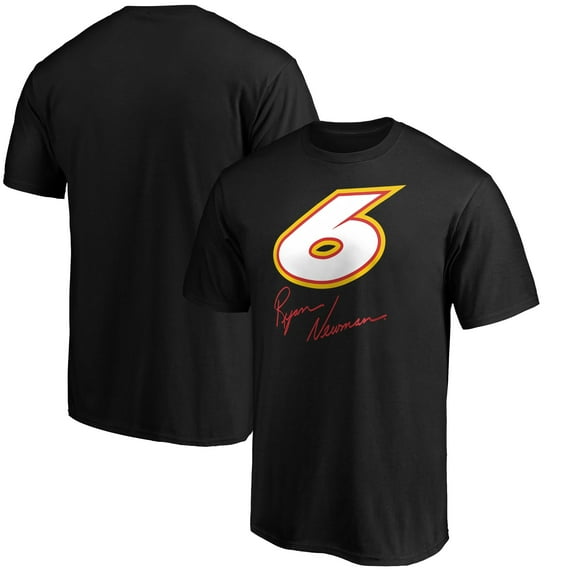 Men's Black Ryan Newman Number Signature T-Shirt