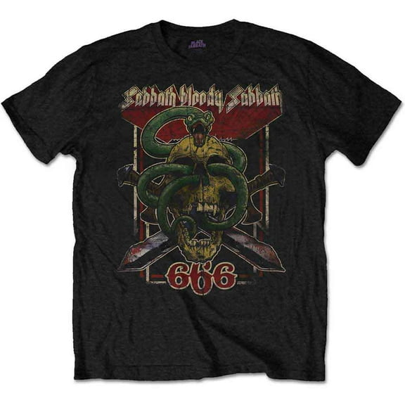 Men's Black Sabbath Bloody Sabbath 666 T-shirt Medium Black