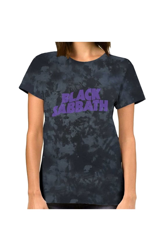 Black Sabbath Classic Band Logo Dip Dye T Shirt