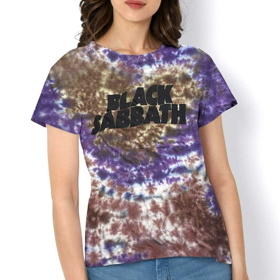 Men's Black Sabbath Wavy Logo T-shirt X-Large Purple, Brown
