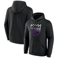 thumbnail image 1 of Men's Black Sacramento Kings Gradient Logo Pullover Hoodie, 1 of 3