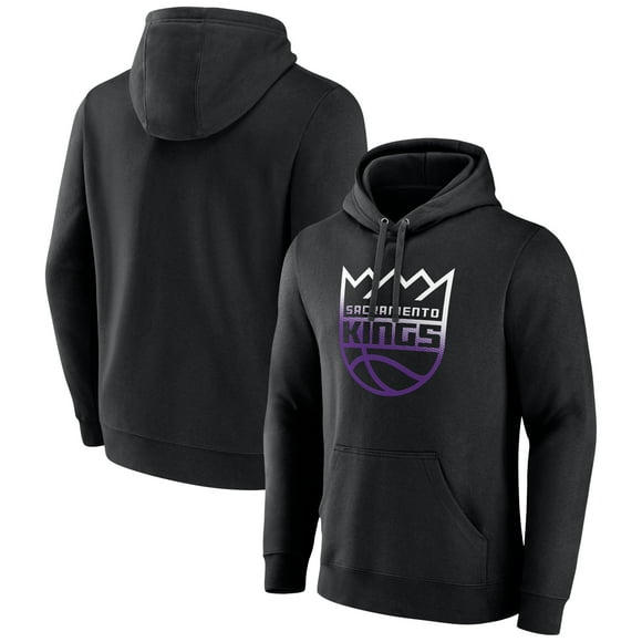 Men's Black Sacramento Kings Gradient Logo Pullover Hoodie