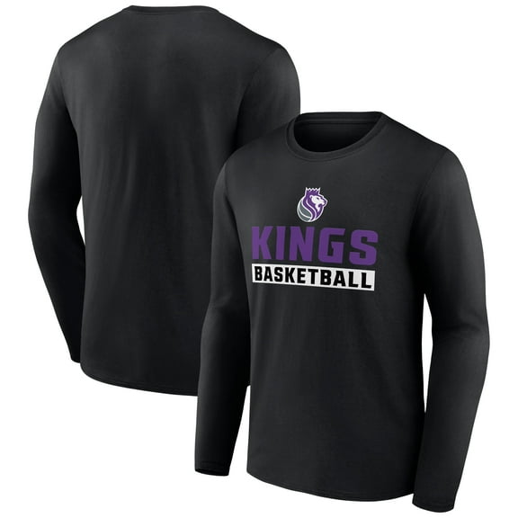 Men's Black Sacramento Kings Let's Go Long Sleeve T-Shirt
