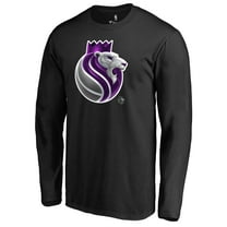 Men's Black Sacramento Kings Midnight Mascot Long Sleeve T-Shirt