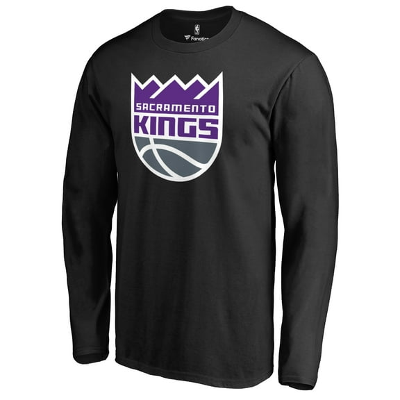 Men's Black Sacramento Kings Primary Logo Long Sleeve T-Shirt