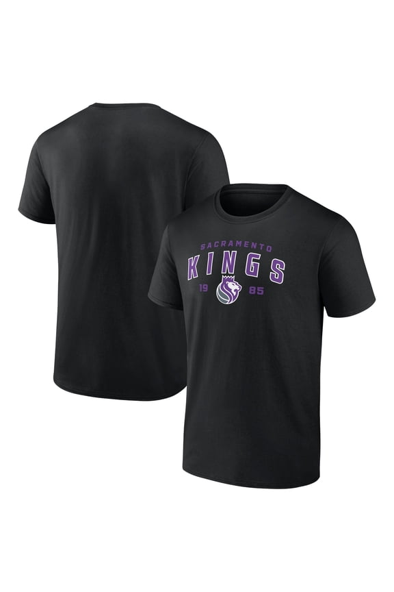 Men's Black Sacramento Kings Rebel Logo T-Shirt