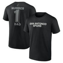 Men's Black San Antonio Spurs #1 Dad Jersey T-Shirt