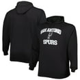 thumbnail image 1 of Men's Black San Antonio Spurs Big & Tall Heart & Soul Pullover Hoodie, 1 of 3