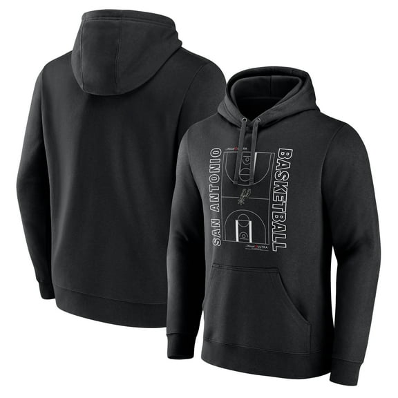 Men's Black San Antonio Spurs Michelob Ultra Full Court Pullover Hoodie