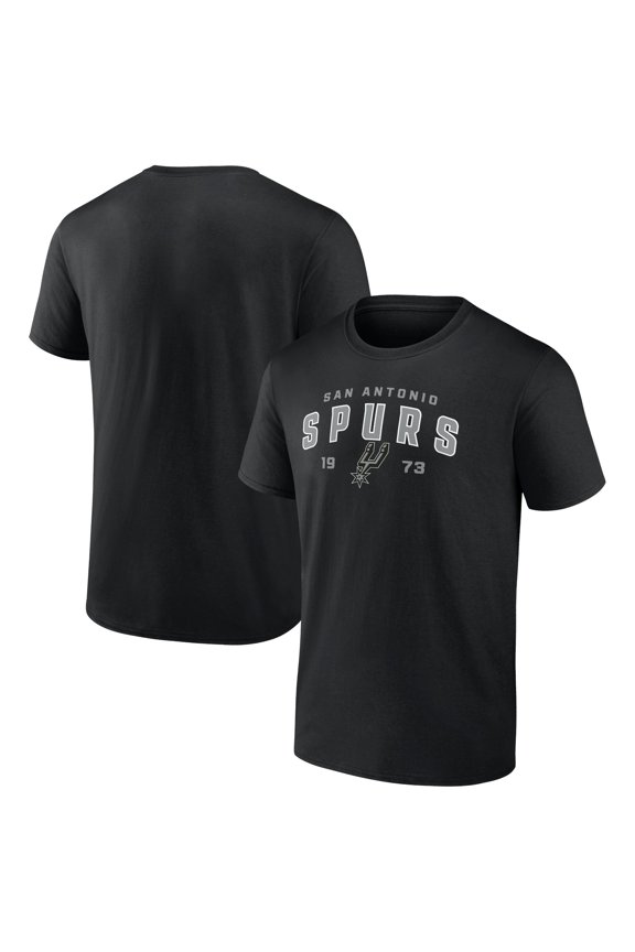 Men's Black San Antonio Spurs Rebel Logo T-Shirt