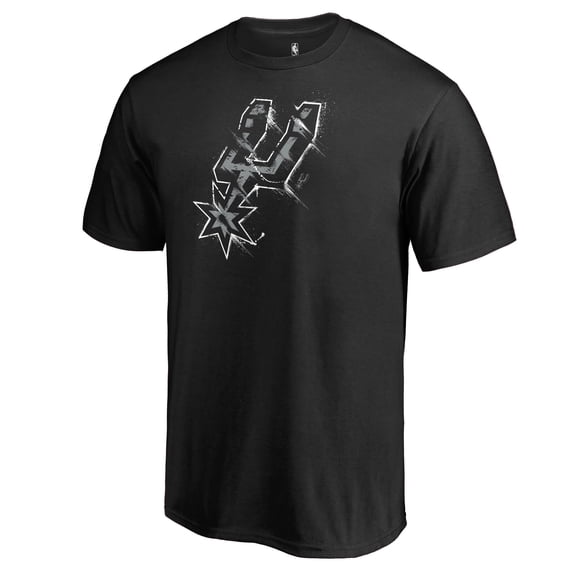 Men's Black San Antonio Spurs Splatter Logo T-Shirt