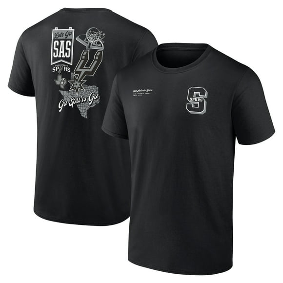 Men's Black San Antonio Spurs Split Zone T-Shirt