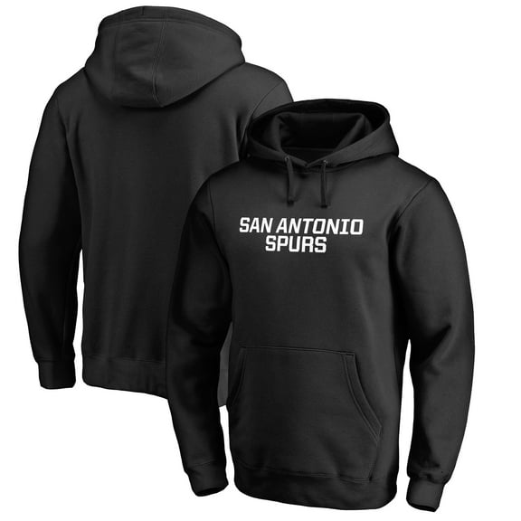 Men's Black San Antonio Spurs Wordmark Pullover Hoodie