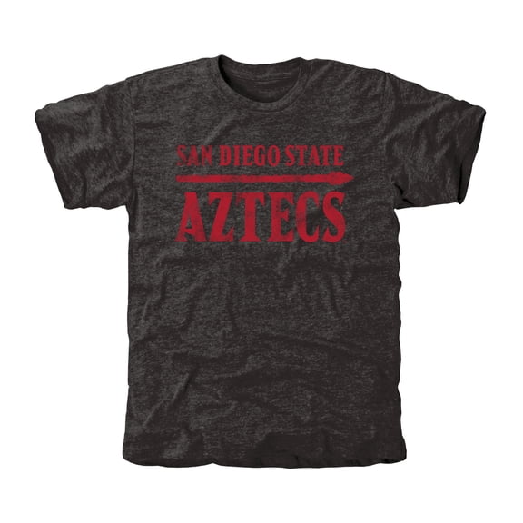 Men's Black San Diego State Aztecs Classic Wordmark Tri-Blend T-Shirt