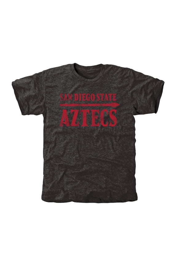 Men's Black San Diego State Aztecs Classic Wordmark Tri-Blend T-Shirt