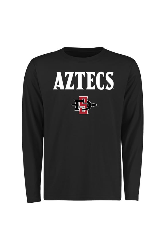 Men's Black San Diego State Aztecs Proud Mascot Long Sleeve T-Shirt
