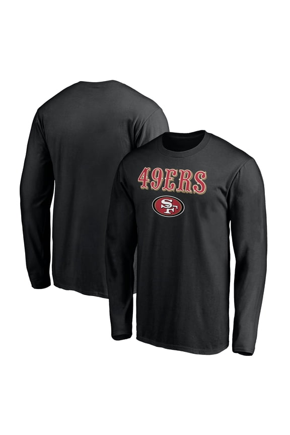 Men's Black San Francisco 49ers Team Lockup Long Sleeve T-Shirt