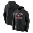 thumbnail image 1 of Men's Black San Francisco 49ers Victory Arch Team Fitted Pullover Hoodie, 1 of 3