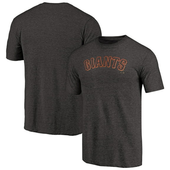 Men's Black San Francisco Giants Team Wordmark Tri-Blend T-Shirt