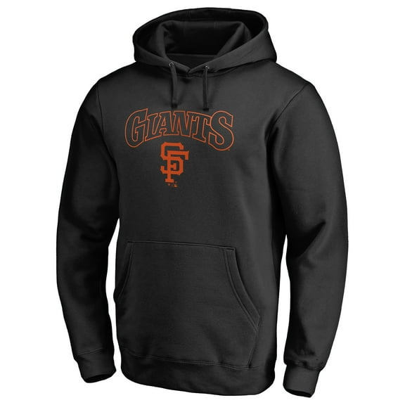 Men's Black San Francisco Giants Vintage Cooperstown Collection Wahconah Fitted Pullover Hoodie