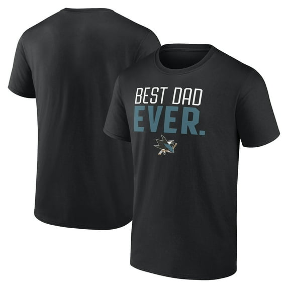 Men's Black San Jose Sharks Best Dad Ever T-Shirt