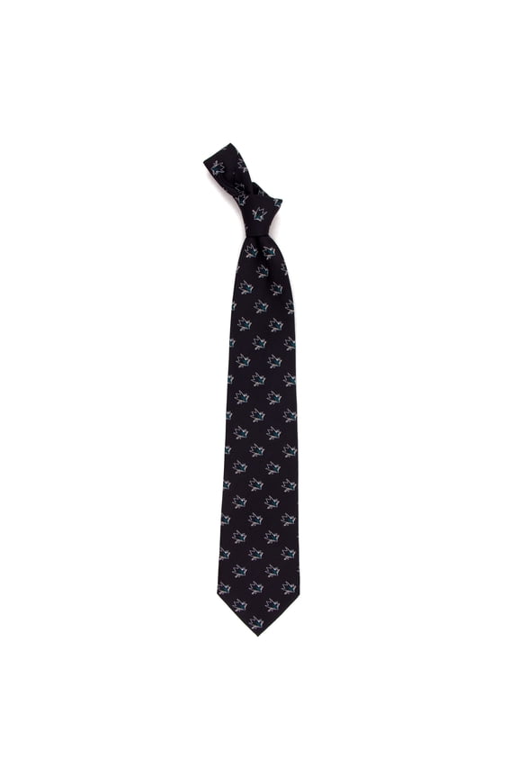 Men's Black San Jose Sharks Echo Woven Silk Tie