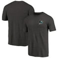 thumbnail image 1 of Men's Black San Jose Sharks Primary Logo Left Chest Distressed Tri-Blend T-Shirt, 1 of 3