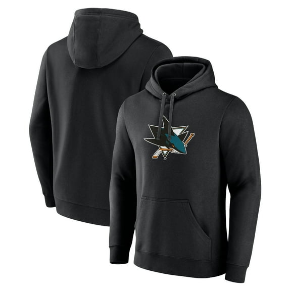 Men's Black San Jose Sharks Primary Team Logo Pullover Hoodie