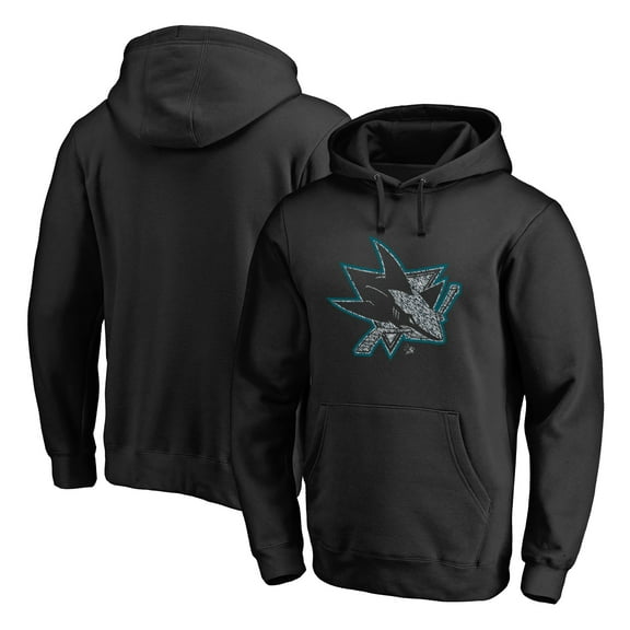 Men's Black San Jose Sharks Static Logo Pullover Hoodie