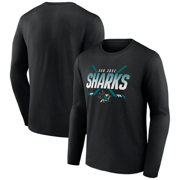 Men's Black San Jose Sharks Team Covert Long Sleeve T-Shirt