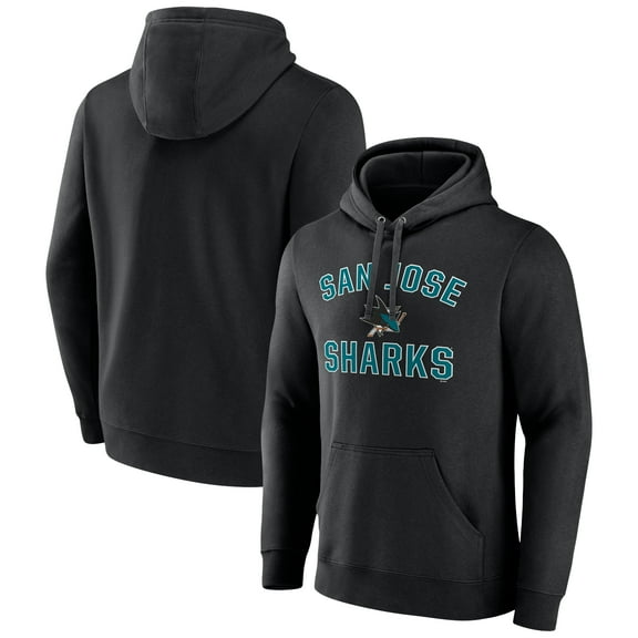 Men's Black San Jose Sharks Victory Arch Pullover Hoodie