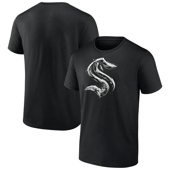 Men's Black Seattle Kraken Iced Out T-Shirt