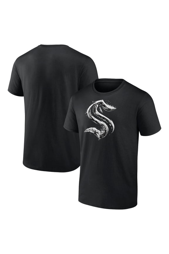 Men's Black Seattle Kraken Iced Out T-Shirt