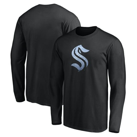 Men's Black Seattle Kraken Pond Hockey Long Sleeve T-Shirt