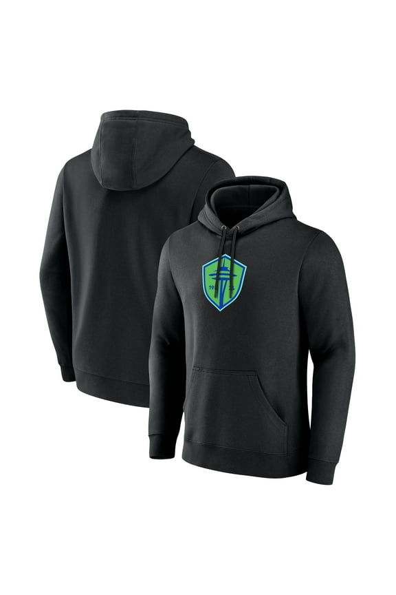 Men's Black Seattle Sounders FC Logo Pullover Hoodie